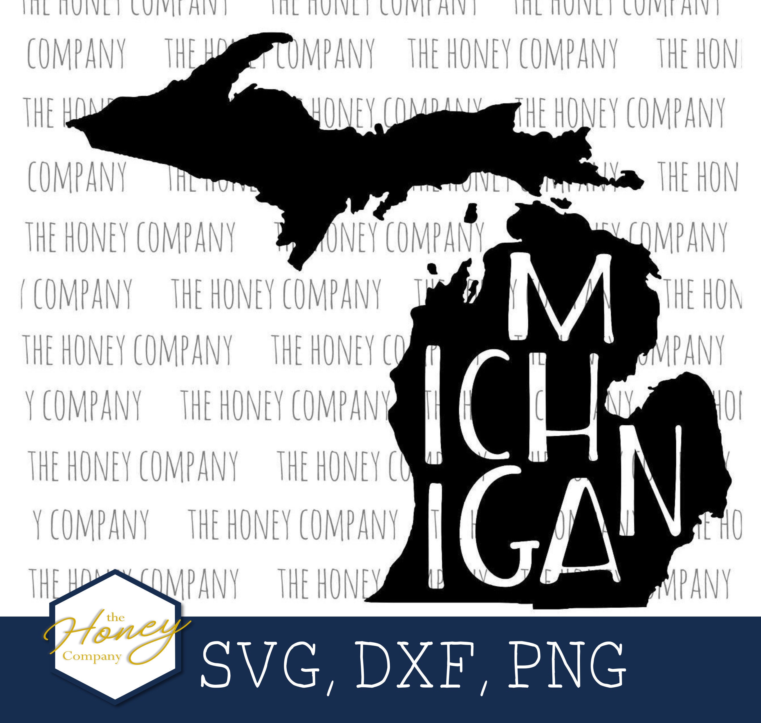 Download Michigan SVG PNG DXF State Outline Instant Download ...