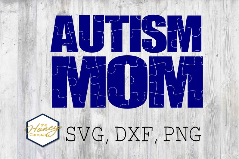 Download Autism Mom Dad SVG PNG DXF Puzzle Piece Awareness Instant ...