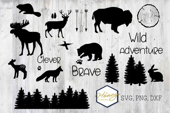 Animals Svg Bundle, Forest Animals Silhouettes, Deer Bundle Svg