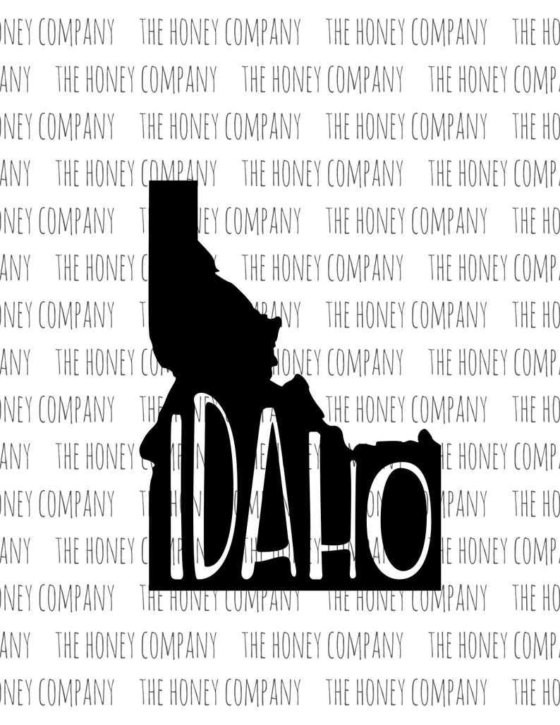 Download Idaho SVG PNG DXF State Outline Instant Download ...