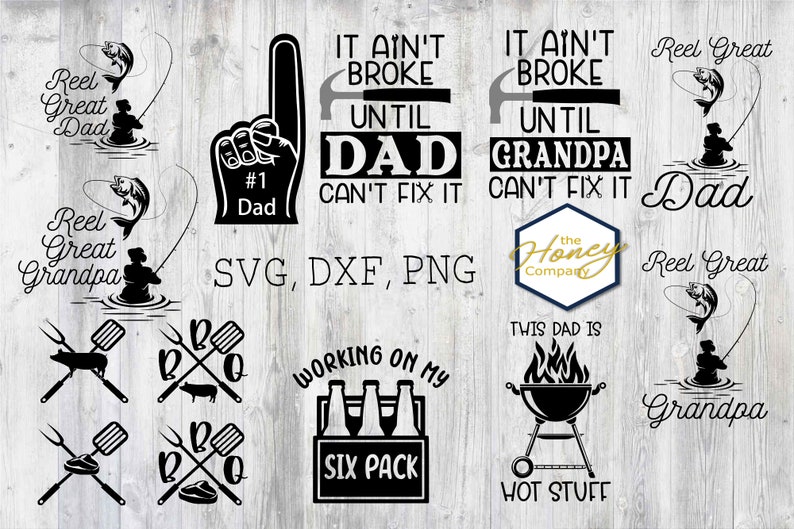 Download Dad Bundle SVG PNG DXF Fathers Day Grandpa Gift Grilling ...