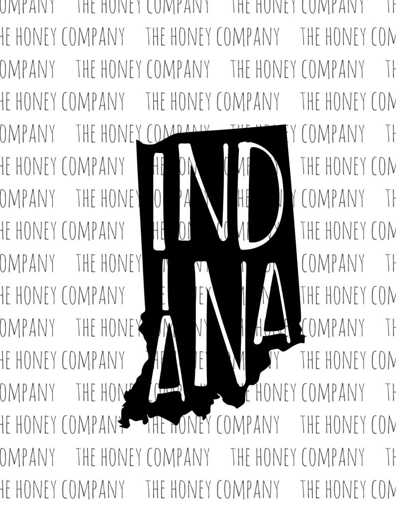 Download Indiana SVG PNG DXF State Home Outline Instant Download | Etsy
