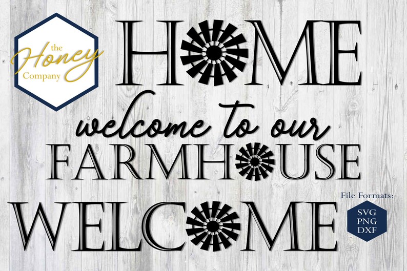 Download Farmhouse SVG DXF PNG Welcome Home Farm Life Windmill Sign ...