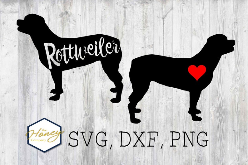 Rottweiler SVG PNG DXF Dog Breed Silhouette Instant ...
