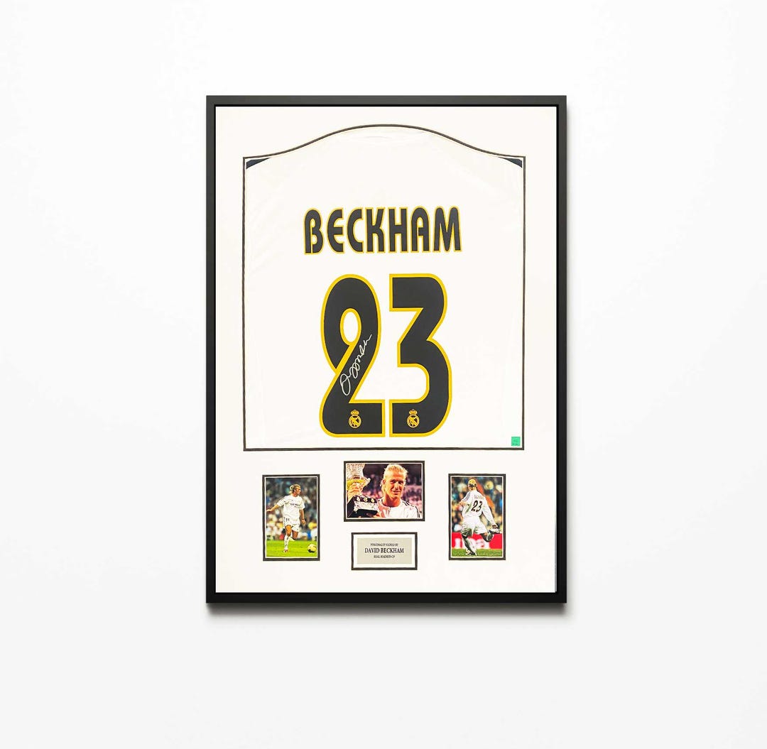 Authentically Signed David Beckham Autograph - Real Madrid Framed ...