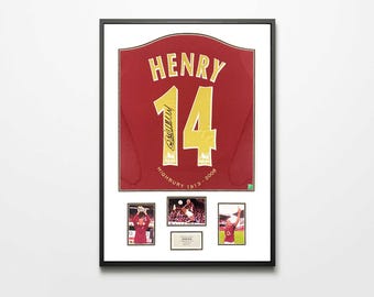 Authentically Signed Thierry Henry - Arsenal Framed Shirt
