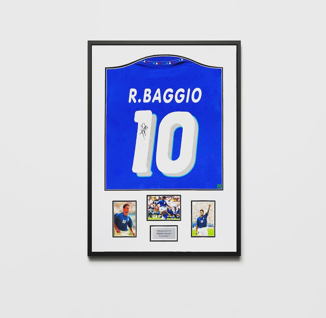 Authentically Signed Roberto Baggio Signed Jersey - Italy - Etsy