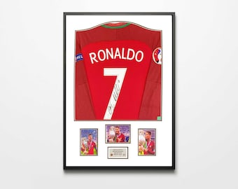 Camiseta firmada auténticamente por Cristiano Ronaldo - Portugal