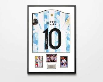 Authentically Signed Lionel Messi - Argentina Framed Shirt Copa America