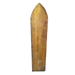 Antique Vintage Gothic Wood Panel Arched Top From Old Church