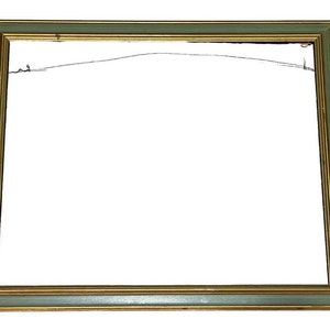 Wood Picture Frame Painted Gold Green