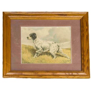 Spaniel Dog Art Framed Print Vintage