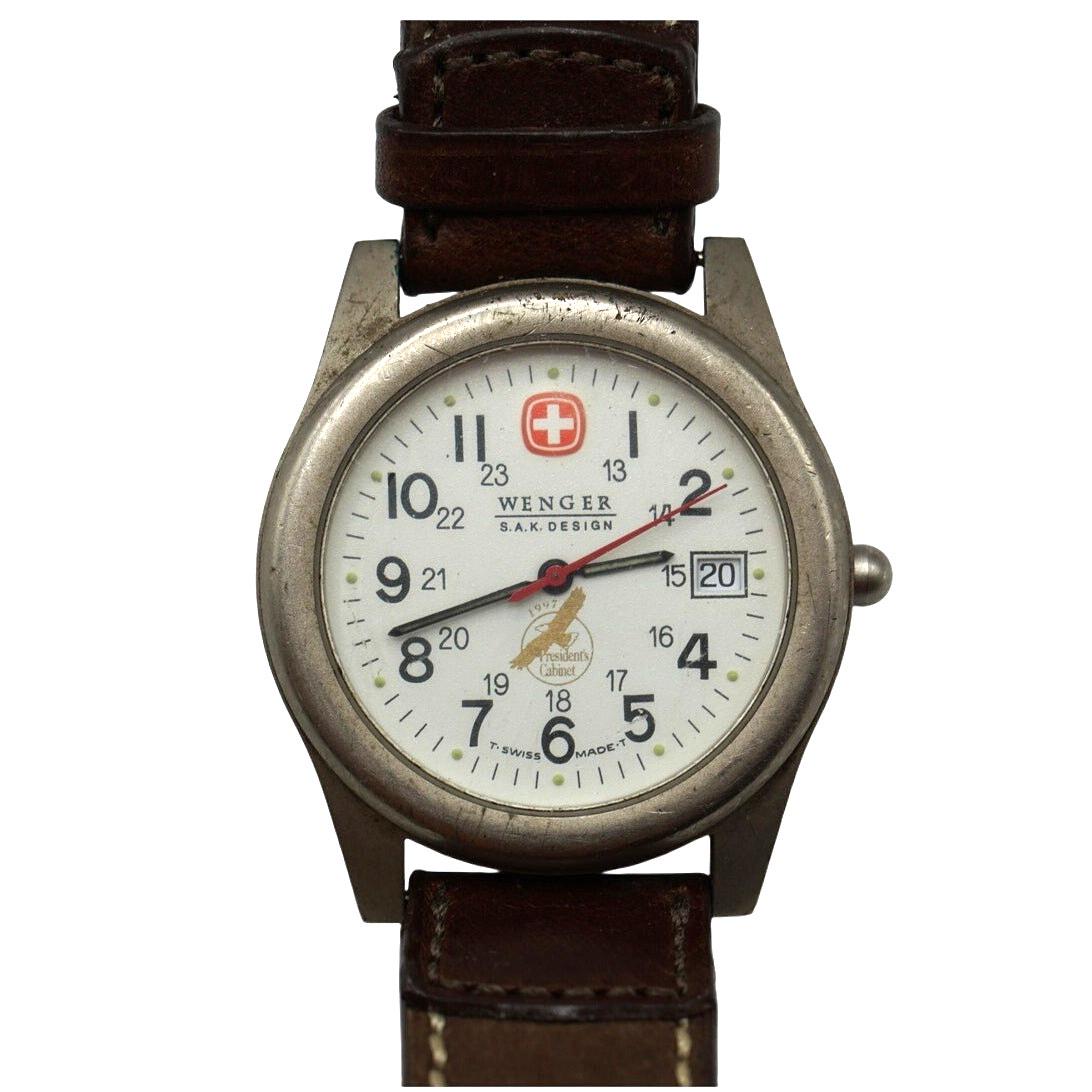 Wenger Swiss Army Mens Watch President's Cabinet 1997 New Battery