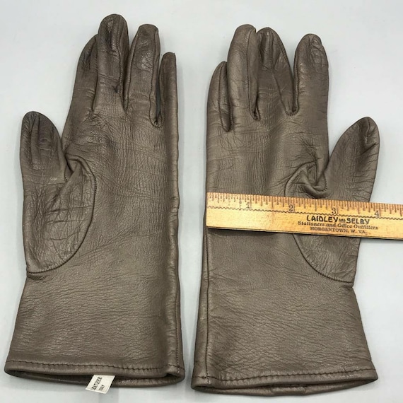 Vintage Brown Natural Leather Gloves made in Italy si… Gem