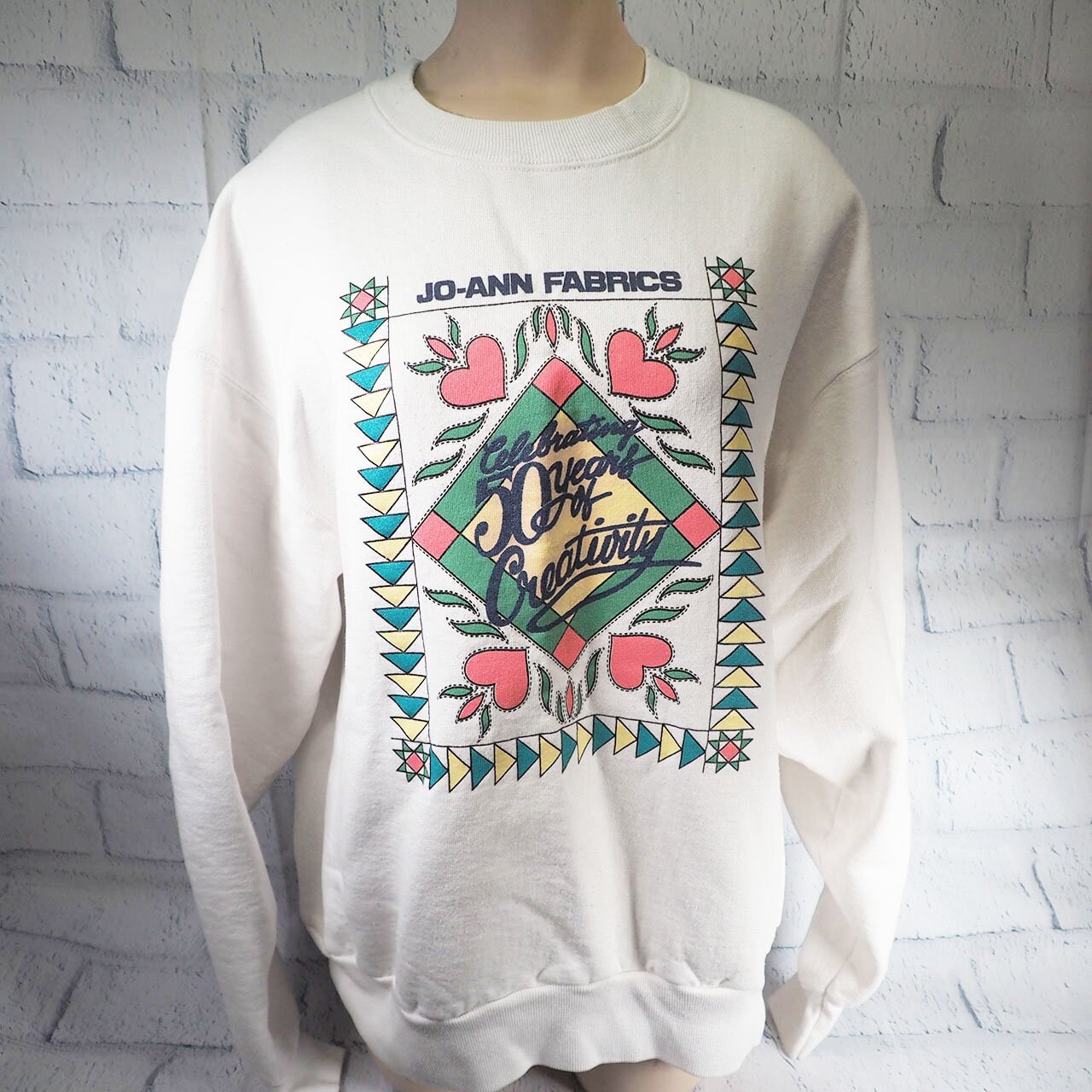 Vintage Joann Fabrics Normcore 1990 s Sweatshirt Womens Size XL
