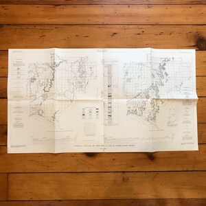 Vintage Warrick Indiana Coal Mines USGS Original Chart Map 1958