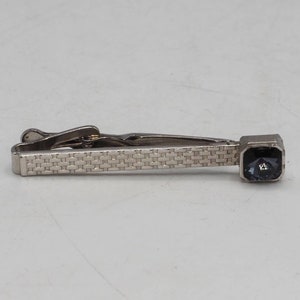 Swank Silver Tone Tie Bar Clasp Tie Tack