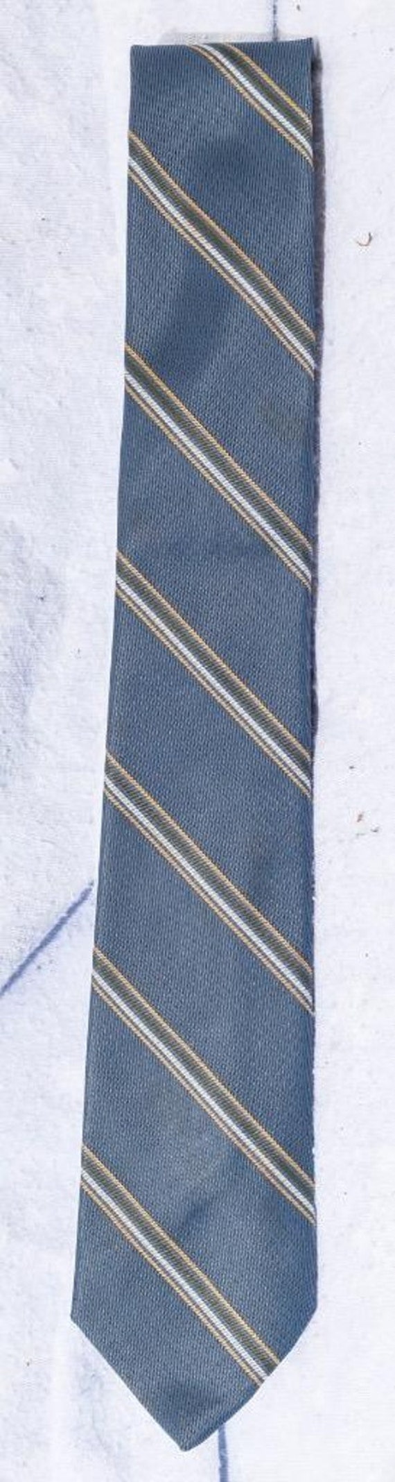 Vintage Skinny Polyester Tie Necktie 2-1/4"