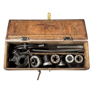 Toledo rörgängningsmaskin Co Ratchet rörgängtapp & die Vintage Beaver