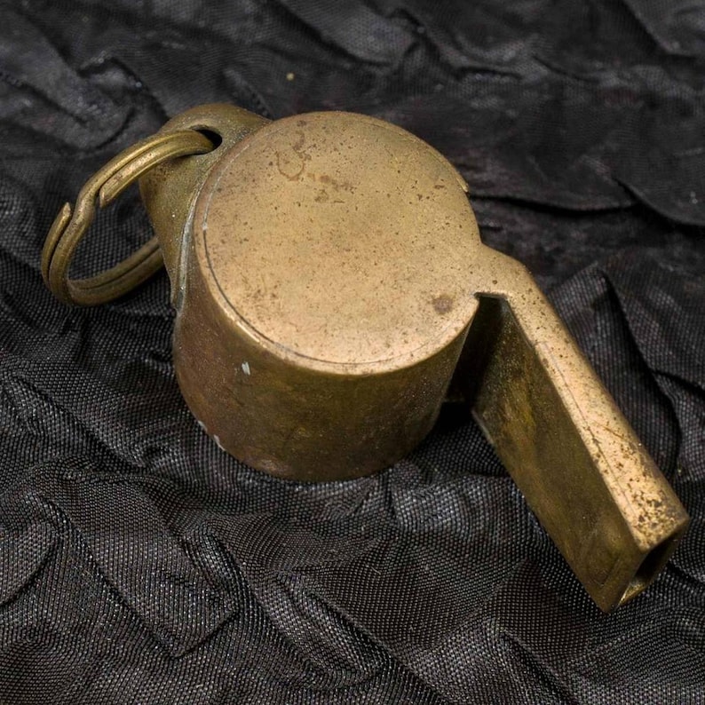 Brass Police Whistle The Acme Thunderer Gemsco Made In England Vintage Military image 3