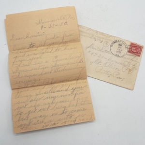 Carta de correspondencia vintage de Harmarville Pensilvania Pittsburgh 1930