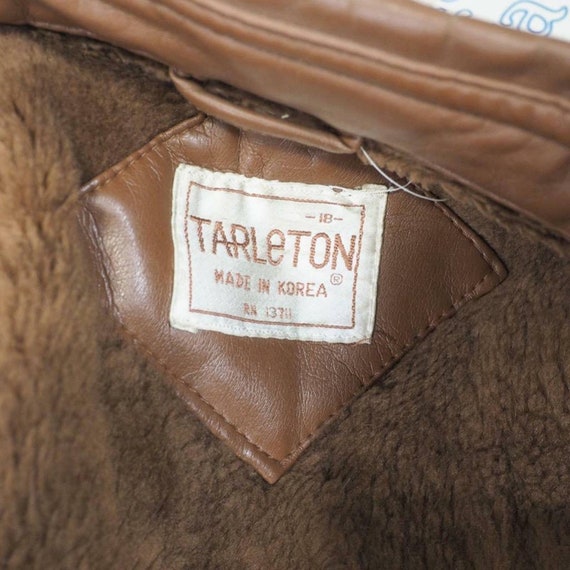 Vintage Tarleton Women's Brown Faux Leather Butto… - image 2