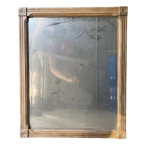 Antique Wood Wall Mirror 33&quot;