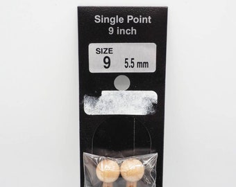 Crystal Palace Bamboo Single Point Knitting Needles 9 Inch US Size 9 5.5mm