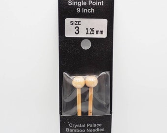 Crystal Palace Bamboo Single Point Knitting Needles 9 Inch US Size 3 3.25mm