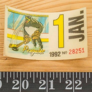 Pittsburgh Penguins 1991 Stanley Cup Port Authority Bus Pass 1992