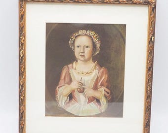 John Singleton Copley Elizabeth Greenleaf American Folk Art Framed Print 10.5"