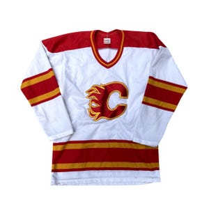 Vintage Calgary Flames CCM NHL Hockey Jersey Size Men’s Small Blank 1990&#39;s