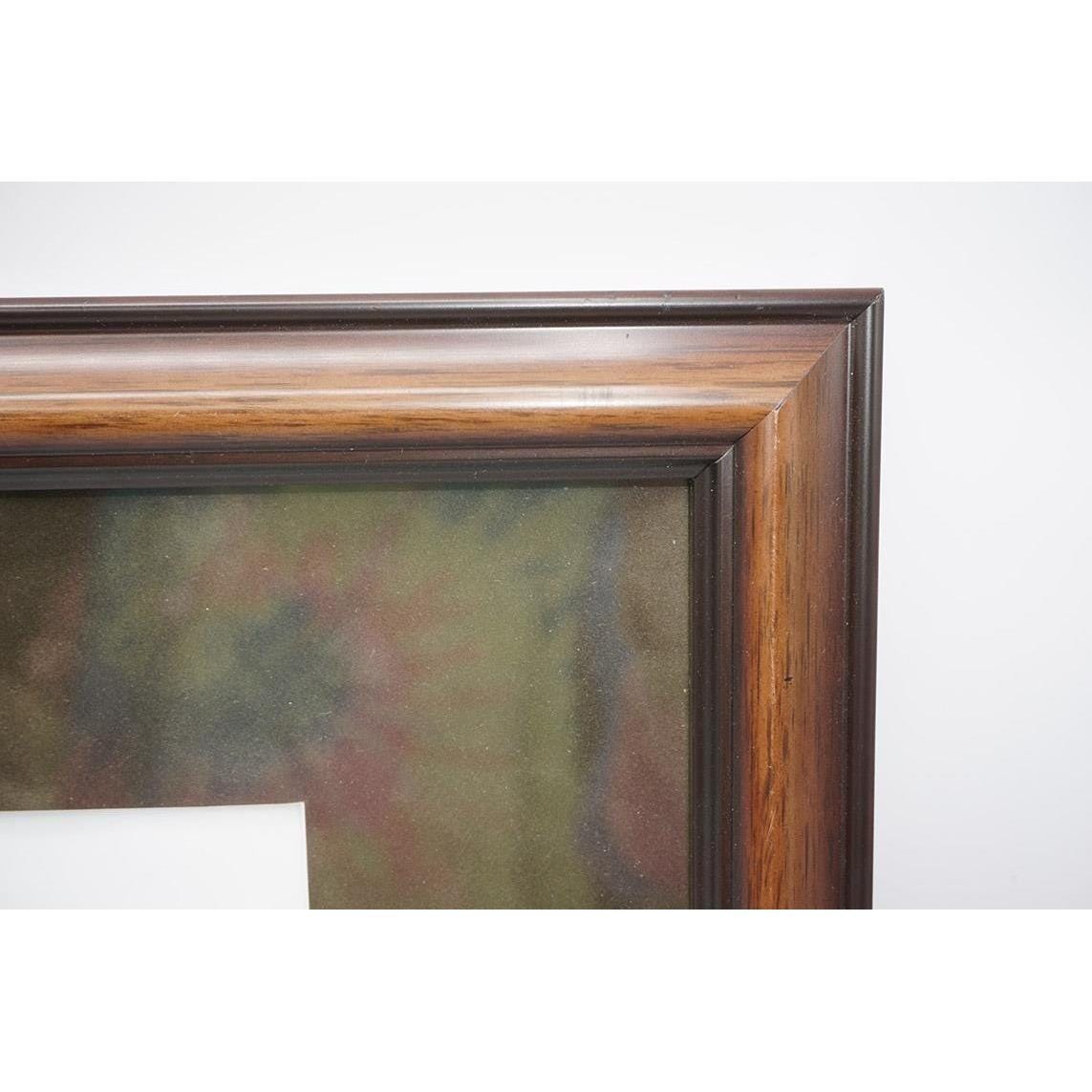 14x13 Frame Antique German Porcelain Lithophane Illuminated Light Box Walnut Frame ...