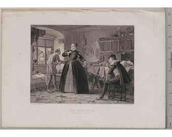 H.S. Marks "The Lady's Tailor" Engraving King Henry IV Part 2 Print