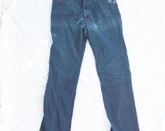 Vintage Levis For Men Orange Tab Jeans 38x32 Blue Denim Made in USA Skosh