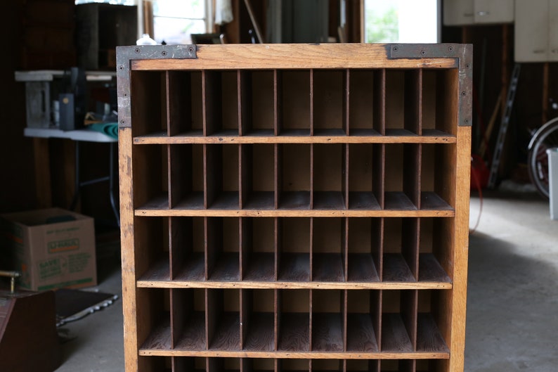 Antique post office mail sorter cubbies from Woodstock Il. Etsy