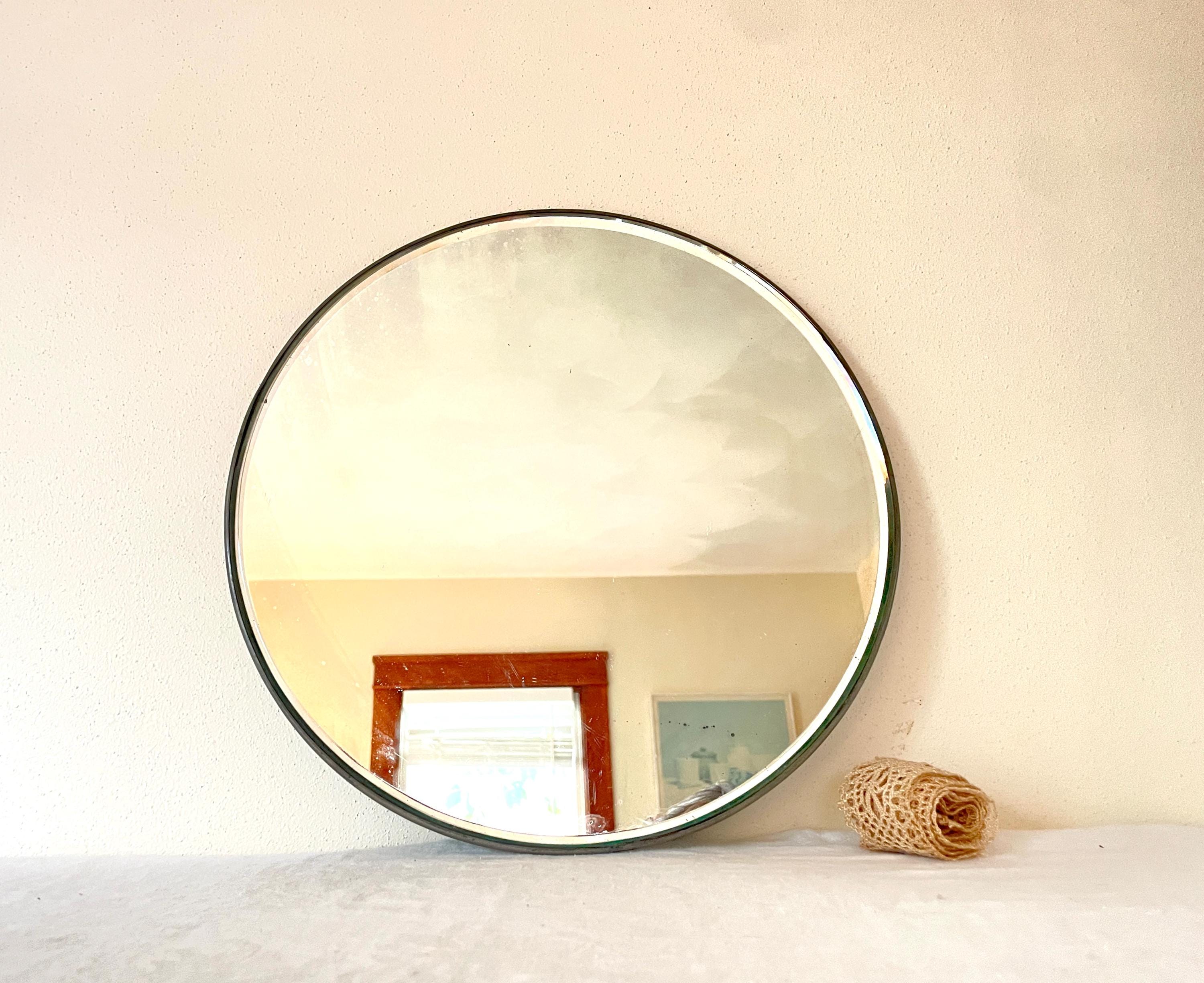 Antique Beveled Round Mirror - Etsy