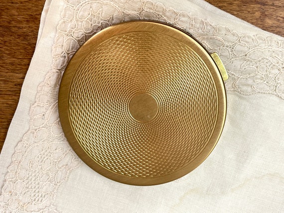 Vintage powder compact | brass metal Zell Fifth A… - image 8