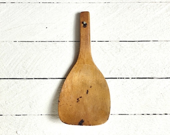 Primitive Wooden Butter Paddle  | Antique wood butter paddle | Farmhouse butter paddles at Kate's Vintage Market