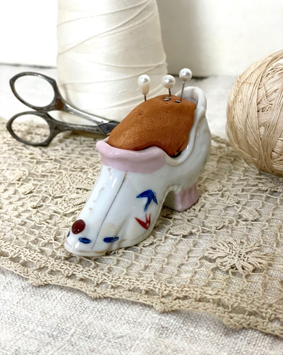 Antique Victorian Pin Cushion Porcelain Pin Cushion Made in Etsy