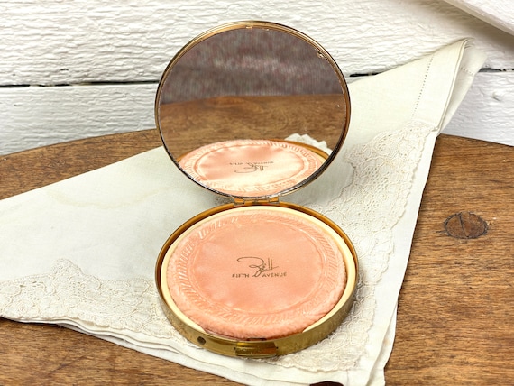 Vintage powder compact | brass metal Zell Fifth A… - image 5