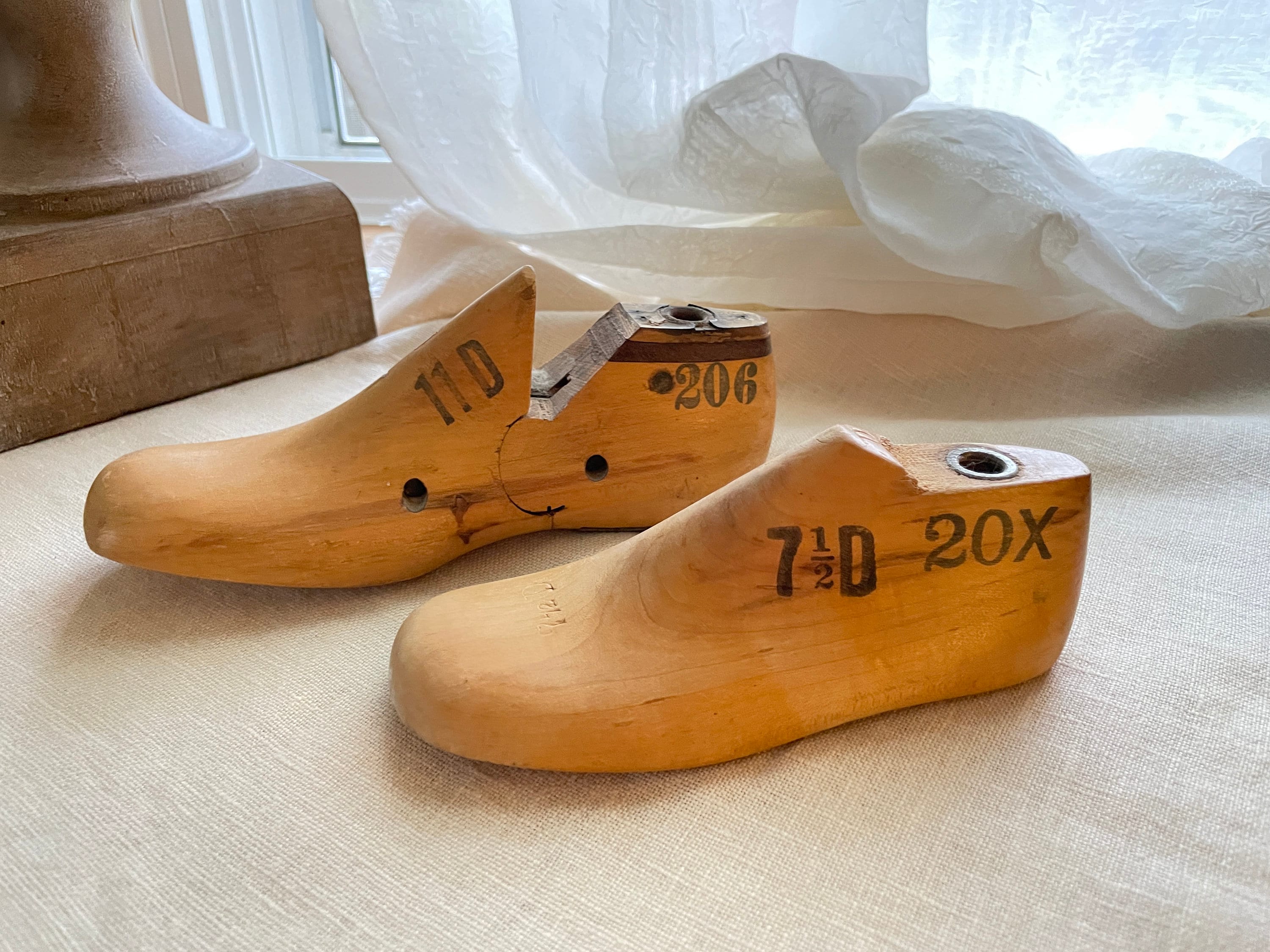 Antique Wooden Child Shoe Forms: Cobbler Display, Set of Two - Etsy