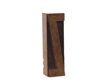 Antik boktrycksblock Z - 3,25" trätyp