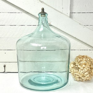 Huge antique wine bottle | Blue vintage wine bottle with cork | Large vintage blue wine bottle 13.5 lb comes with Free Shipping