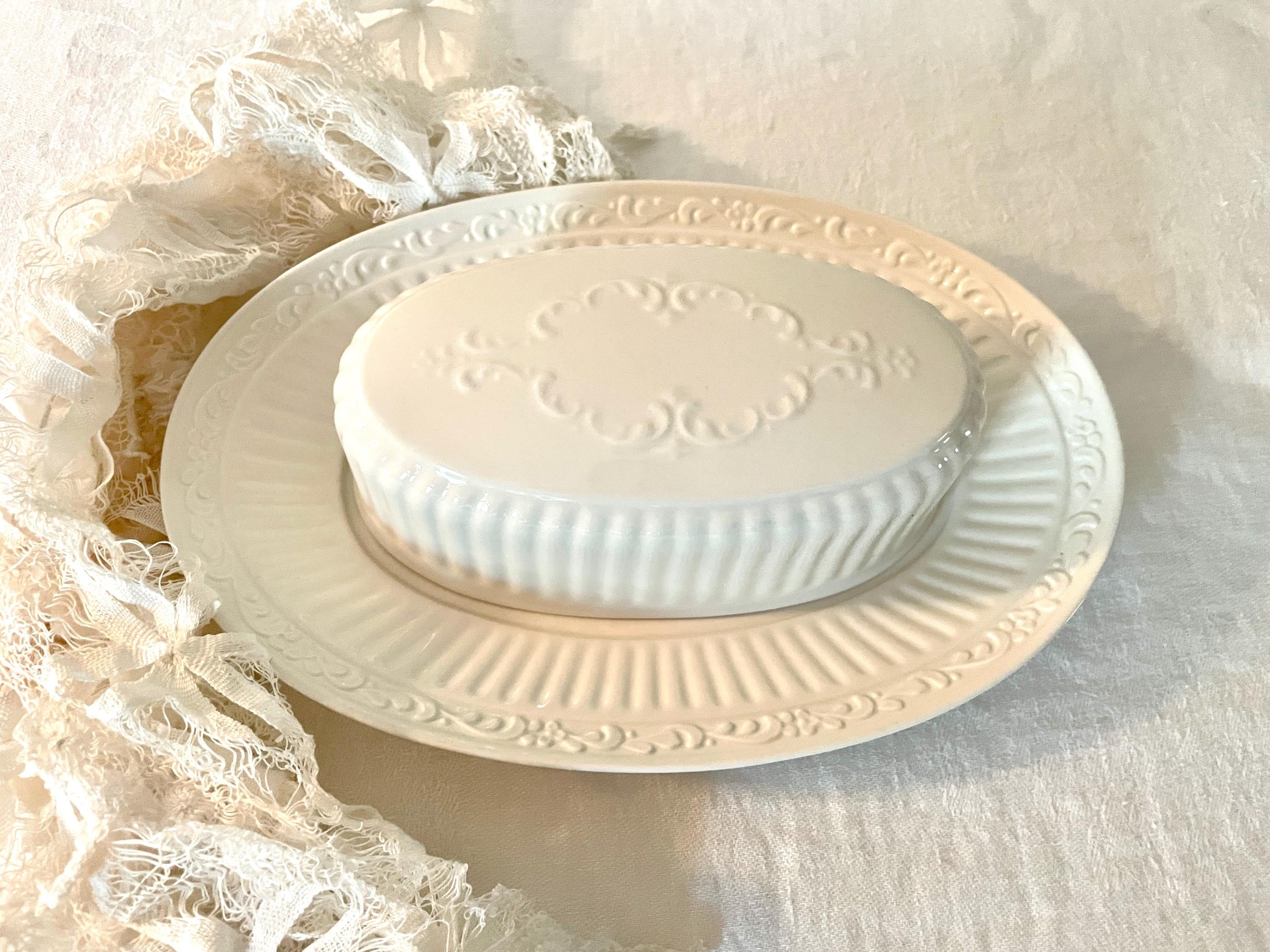 Vintage Mikasa Italian Country Side Ironstone Butter Dish