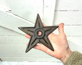 Vintage metal star | Heavy metal architectural stars | Cast iron metal architectural star at Kate's Vintage Market