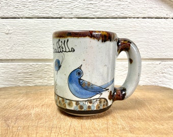 Coffee mug from Mexico | Saltillo means little skip, coffee can put a little skip in your step | Vintage coffee mug | Coffee cups