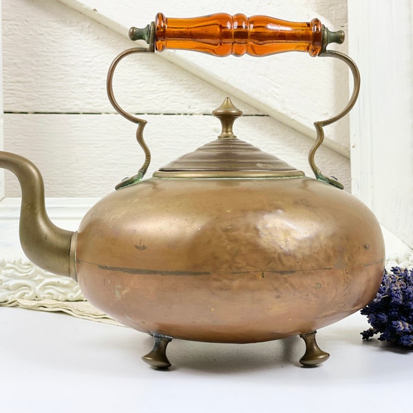Antique Copper Teapot Etsy