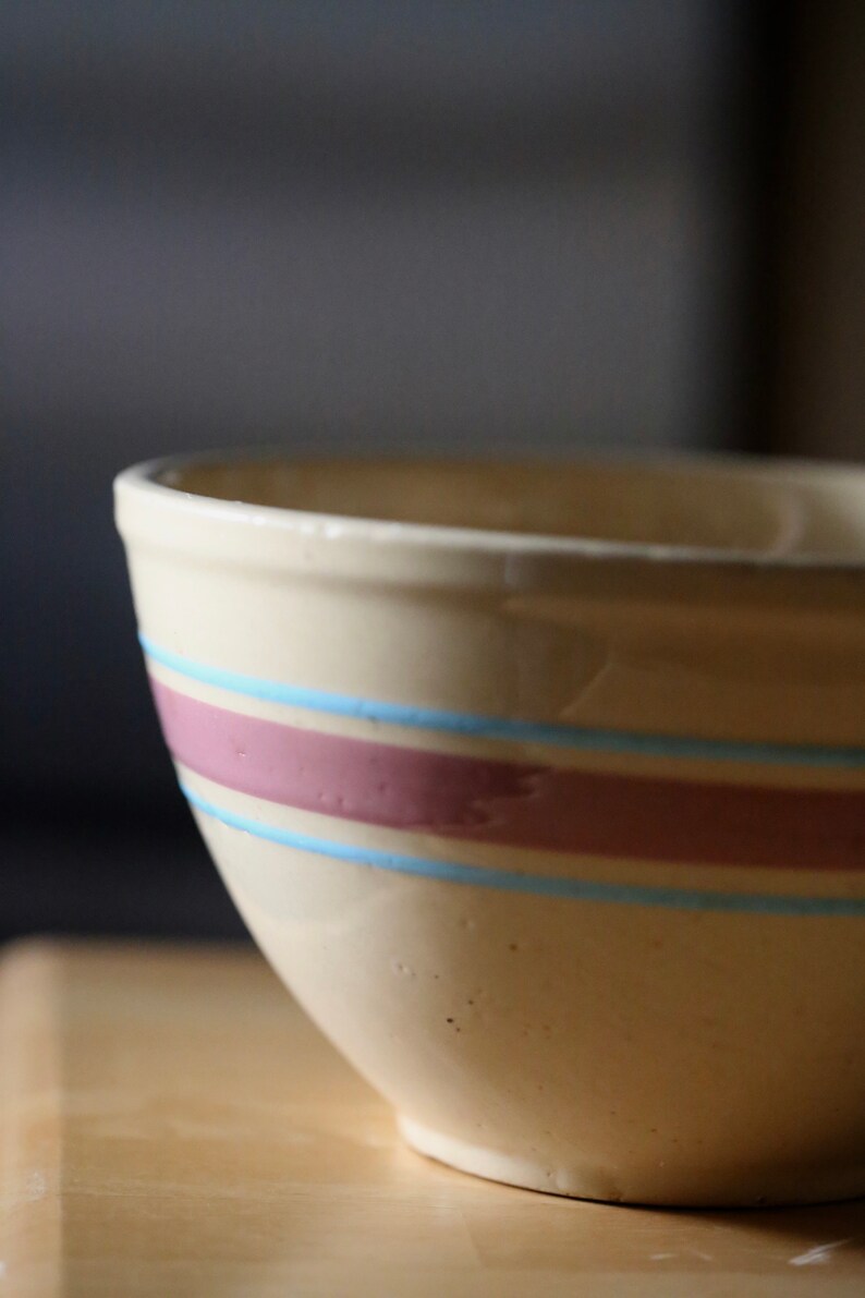 Watts medium size batter bowl yellow ware vintage baking bowl