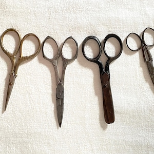 Vintage Scissors Collection: Small Antique Sewing Scissors